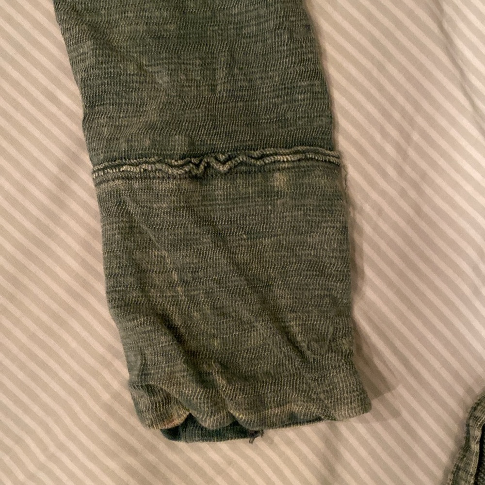 We The Free Olive Green Off-Shoulder Sweater - Picture 5 of 16
